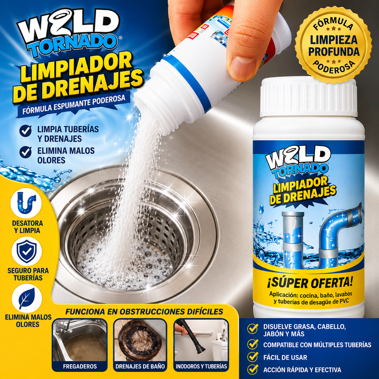 Wild Tornado | Mantén tus drenajes en óptimas condiciones