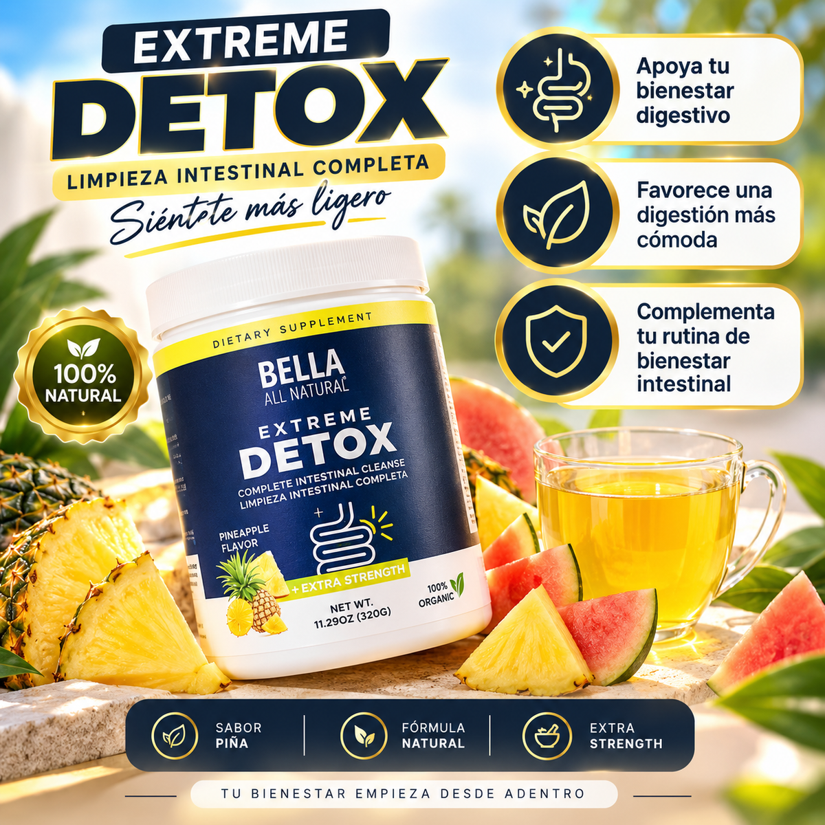 EXTREME DETOX | Bienestar digestivo que acompaña tu rutina desde adentro.